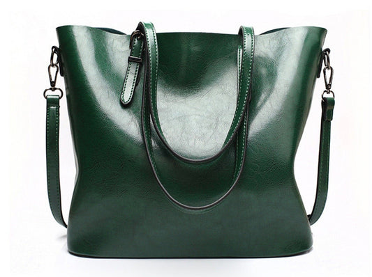 Classic Leather Tote Bag-Shoulder bag